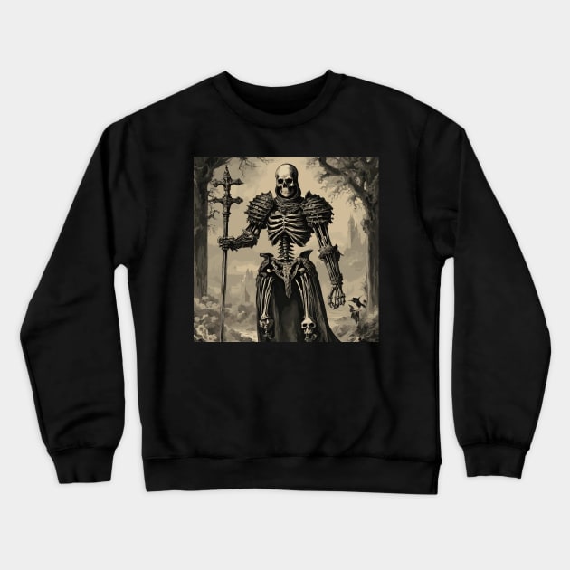 Skeleton Knight Crewneck Sweatshirt by eltonosandios